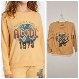 AC/DC Tan and Blue Graphic Tee